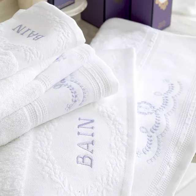 Odette Hyacinth Blue Hand and Guest Towels 